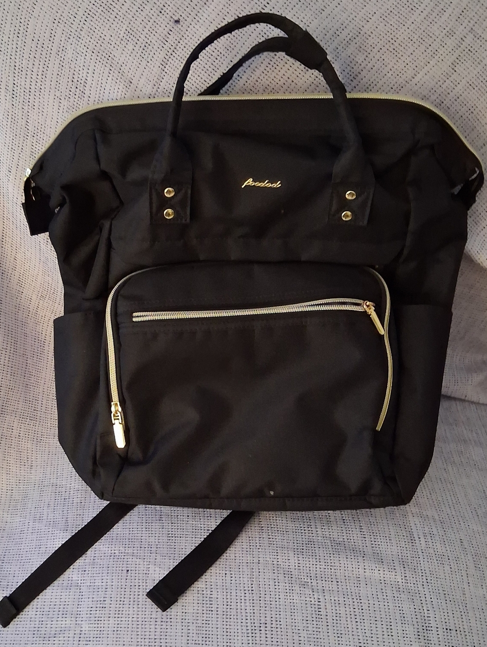 Black Women's Convertible Backpack Tote